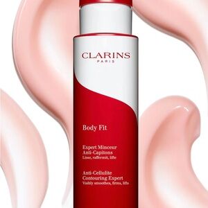 Clarins Body Fit Anti-Cellulite Lotion in Red and White
